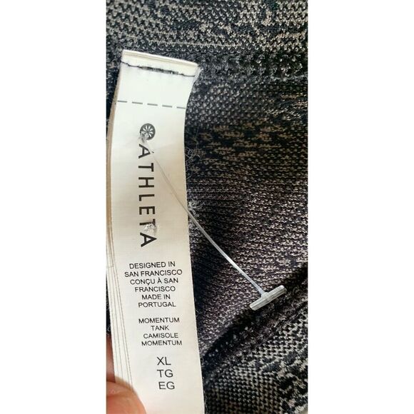 Athleta Momentum Seamless racer back Gray Print TANK TOP sz XL - Picture 5 of 8